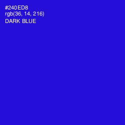 #240ED8 - Dark Blue Color Image